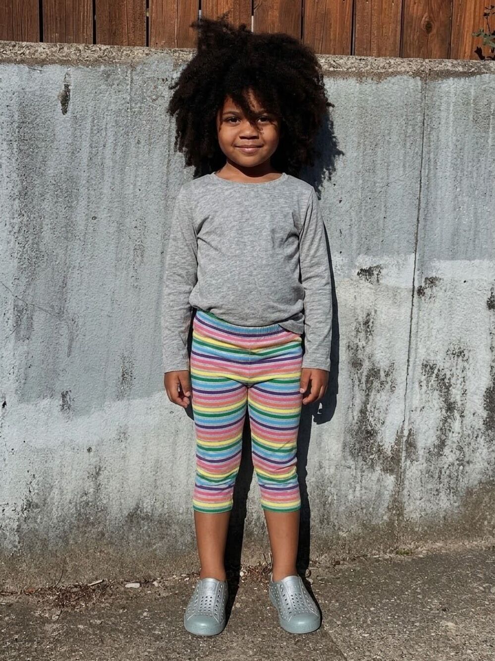 Hanna Andersson Kids 130 US 8 Striped Rainbow Lounge Casual Cropped Pants Cotton